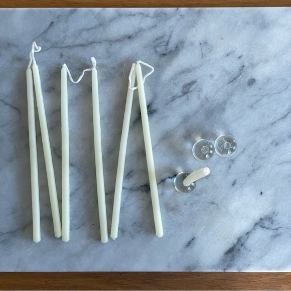 Vintage Mini Taper Candles with Glass Holders - Picture 6 of 13